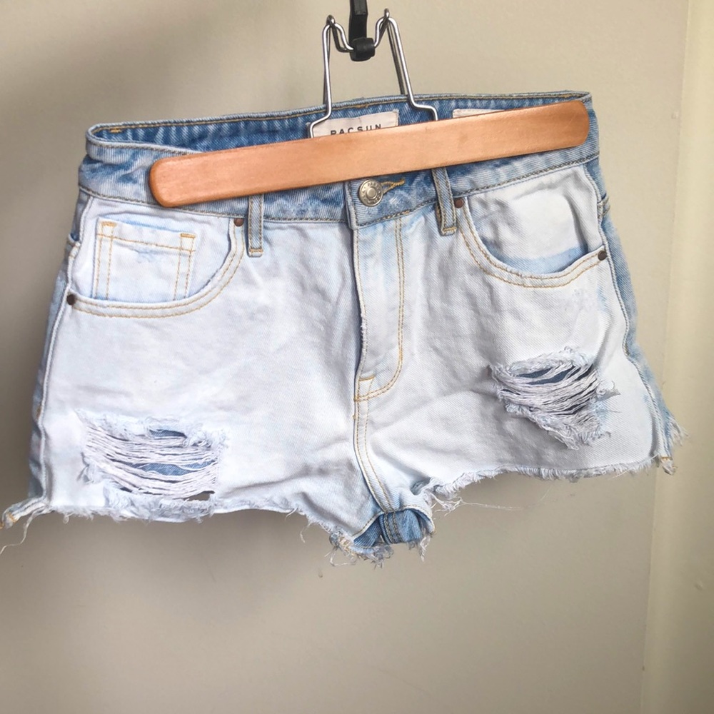 PACSUN Light Wash Denim Shorts